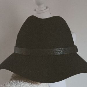 J. Crew Classic Midnight Navy Blue Wool Felt Wide-Brim Fedora Hat